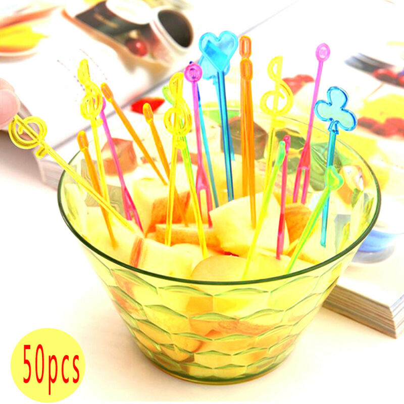 10/50pcs Bento Cute Animal Food Fruit Picks Forks Lunch Box Accessory Tool Hot