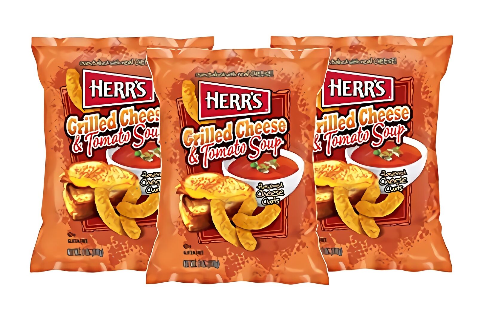 Herr's Grilled Cheese Tomato Curls | 6 Ounce | Pack Of 3