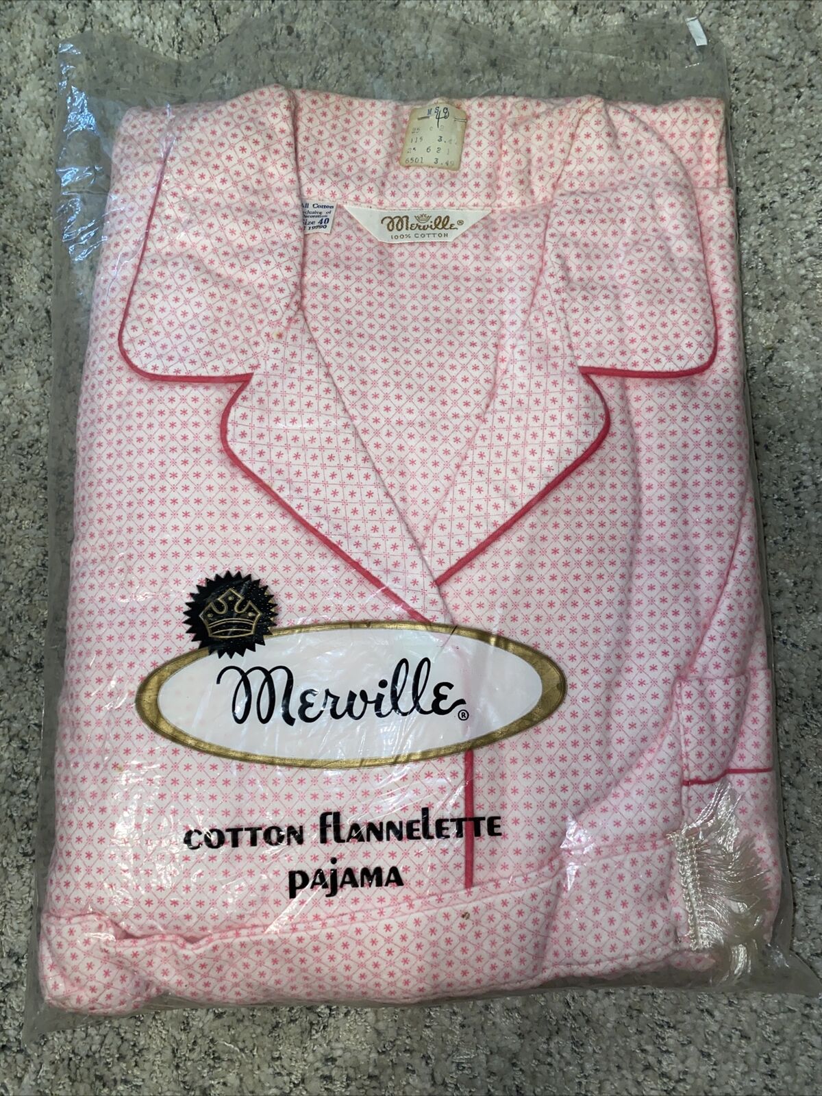 Nwt/nos Merville Cotton Flannelette Pajamas