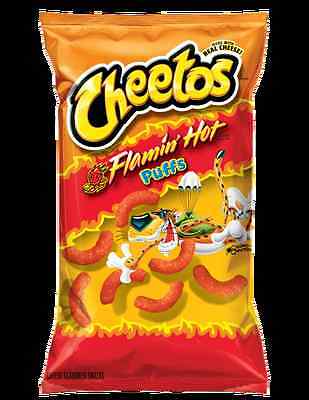 2 Bags Flamin' Hot Puffs Cheetos 8 Oz Get Hot & Puffed Up With Nfl Games Wow