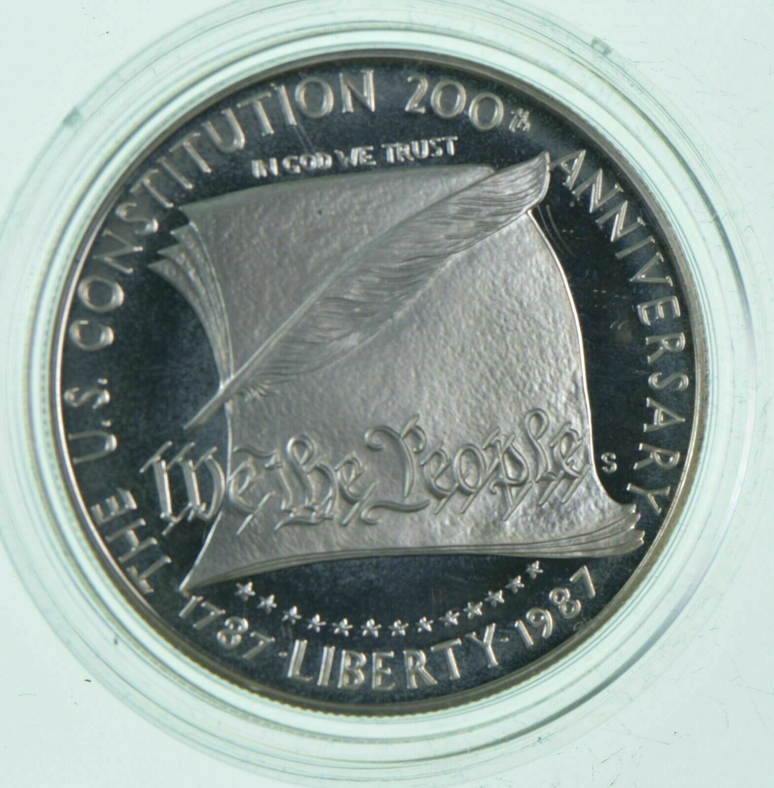 Proof 1987-s Us Constitution Bicentennial * Commemorative 90% Silver Dollar