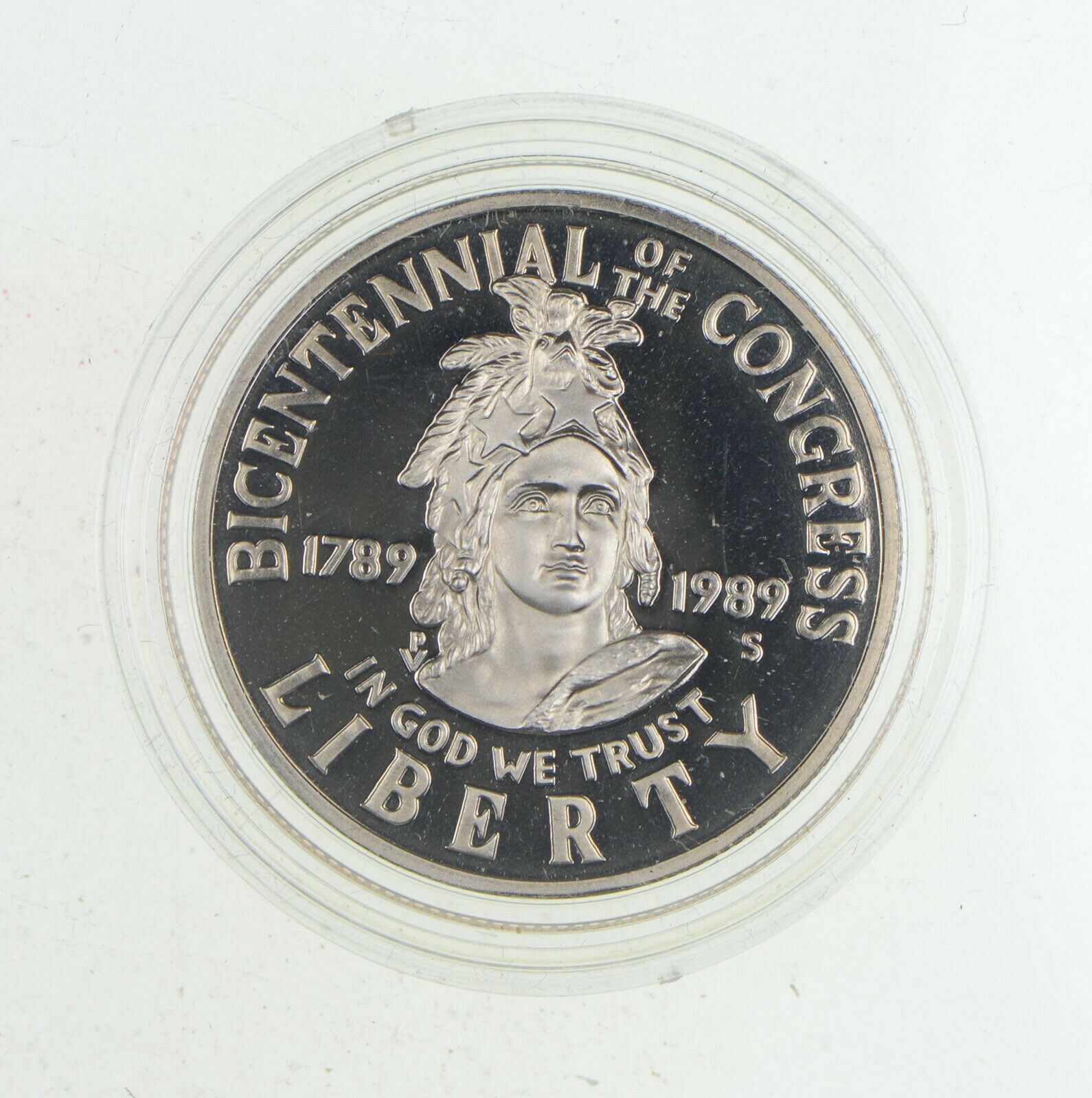 Proof 1989-s Congress Bicentennial Us Half Dollar Commemorative Congressional