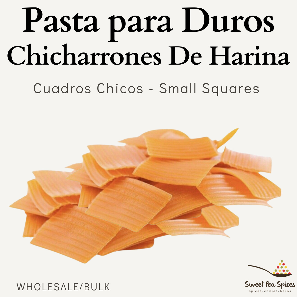 3lb Chicharrón De Harina Cuandritos - Uncooked - Fritura Duritos - Square Shape