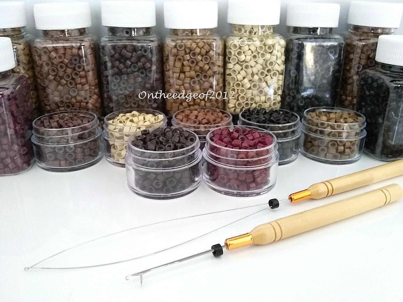 1000 Silicone Micro Beads Micro Rings Beads-crimp Beads- Hair Extension Tool