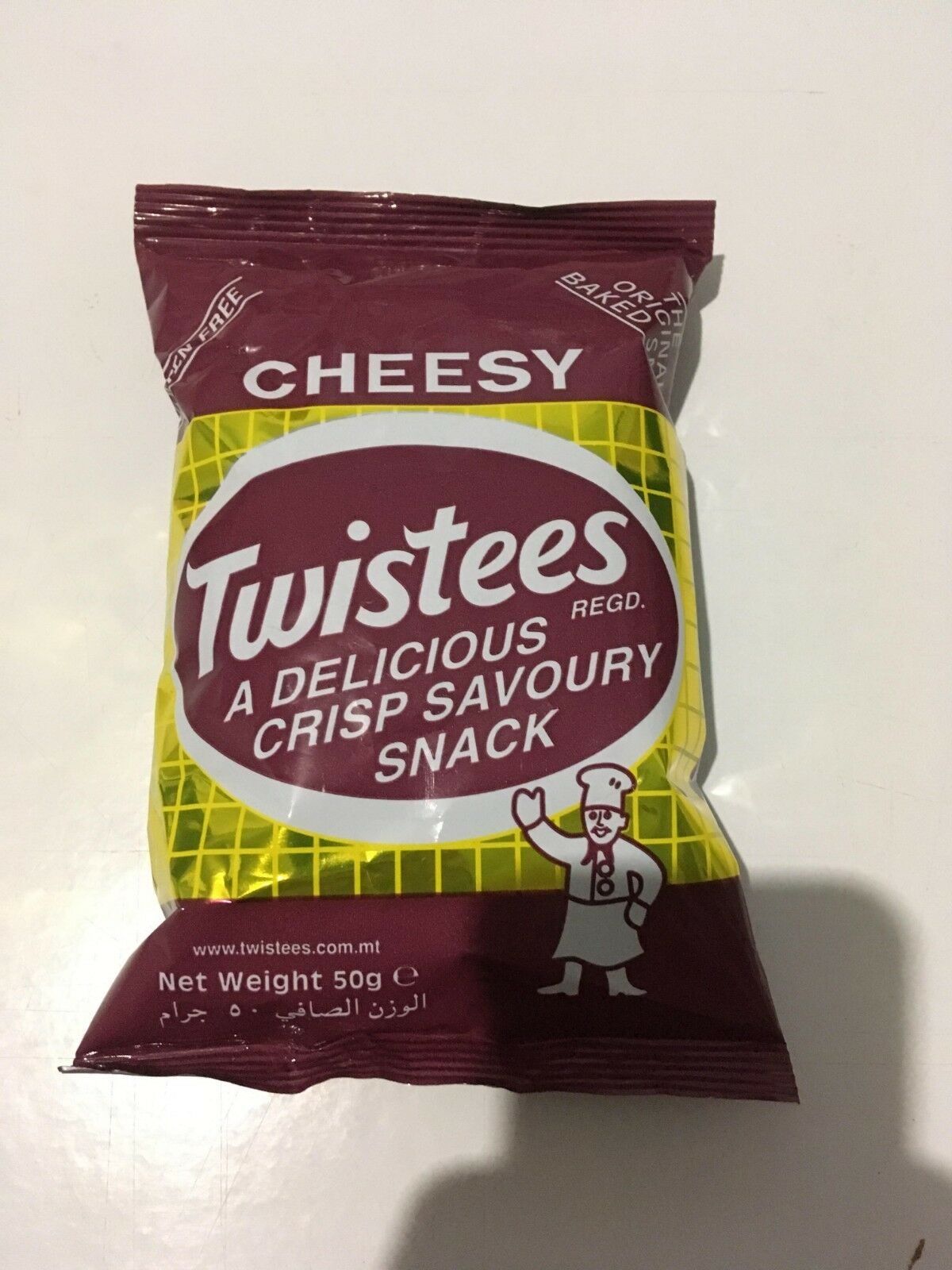 Twistees Cheesy Crisp Baked Snack Rice Based Gluten Free 50grms Malta