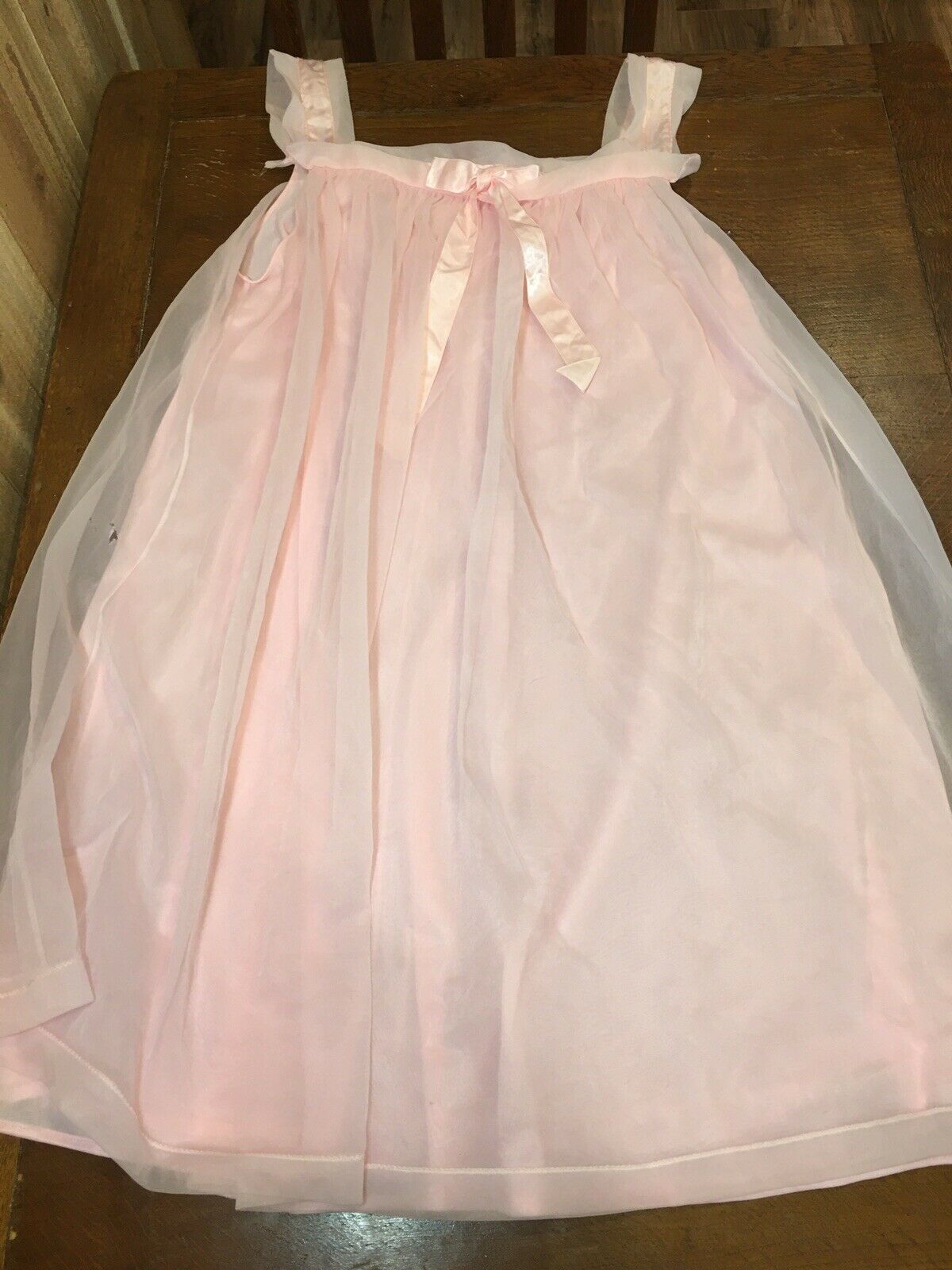 Vtg 60s Henson Kickernick Pink Gown Babydoll Style Sz 36